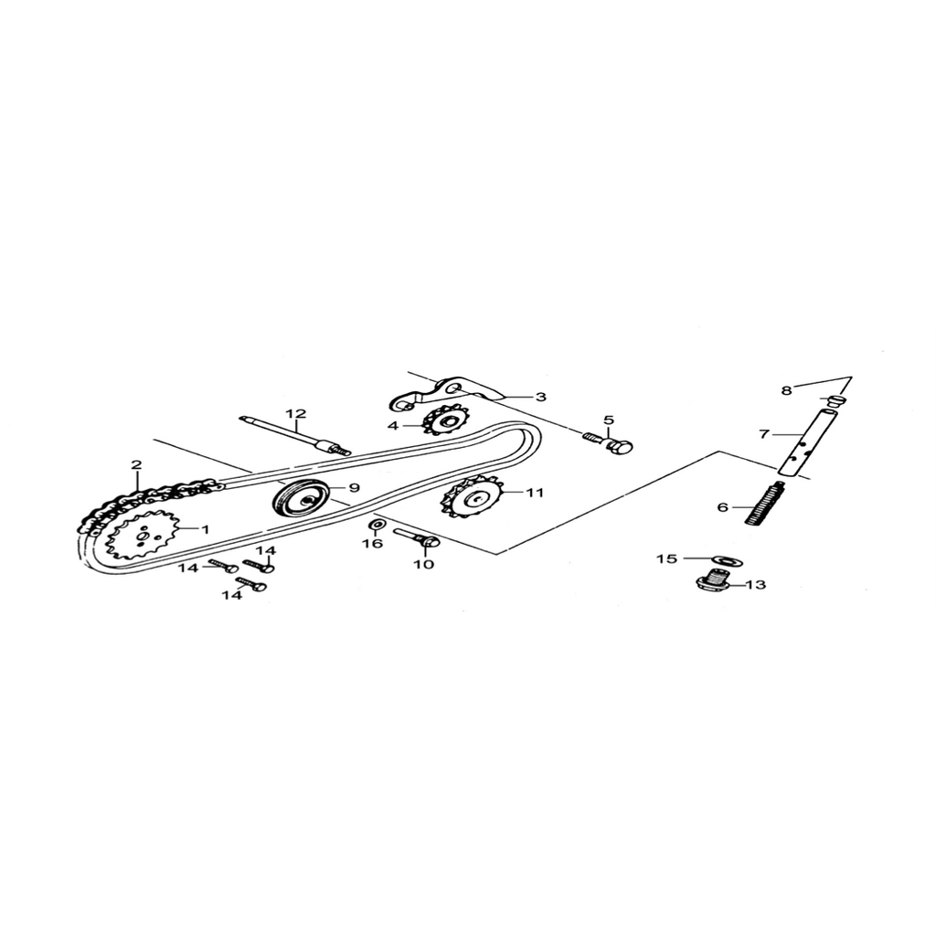 ASYA TURKCUB (ZF100-7) ZINCIR GERGI DISLISI #AS100-TH E0404